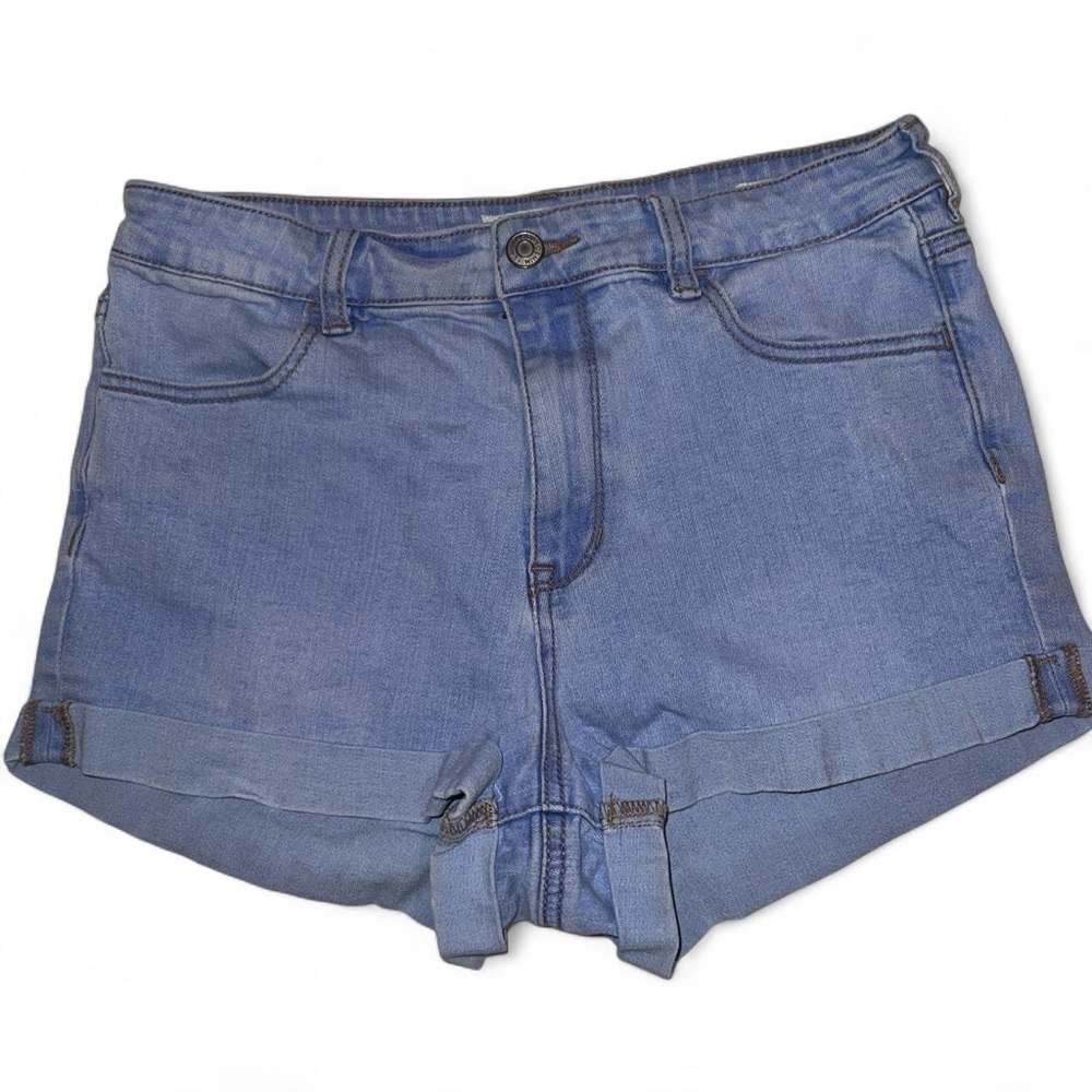 PacSun Blue Jean Shorts High-Waisted Cuffed